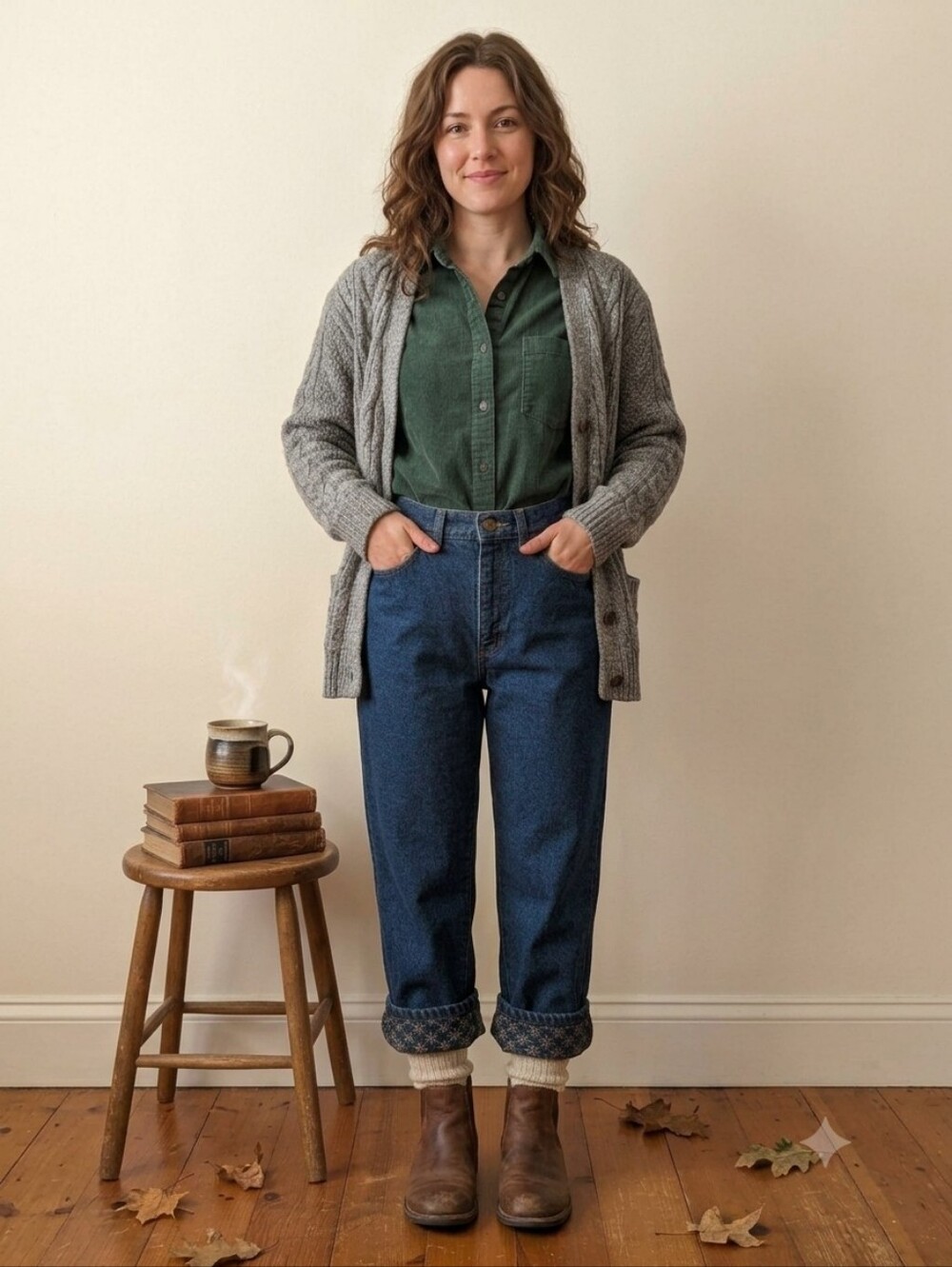 Vintage Women's L.L. Bean Double L Flannel Lined Jeans Dark Wash - 10 Petite